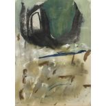 Modern British School: Three mixed media on paper studies, abstract compositions,