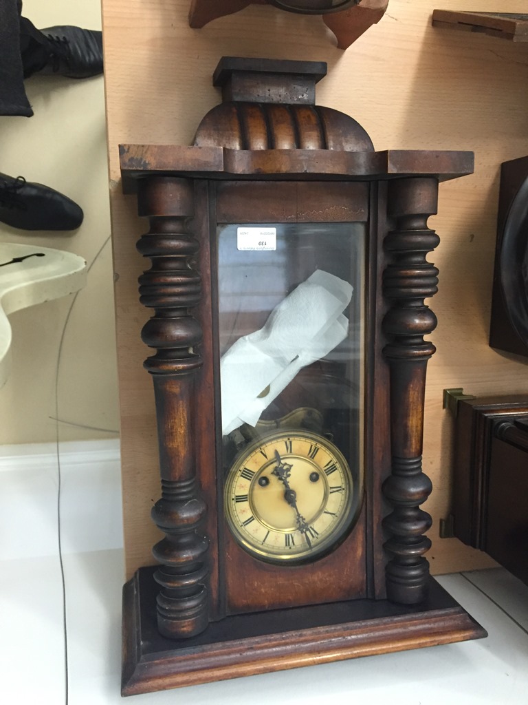 A 19th century mahogany cased wall clock