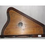 A Victorian zither harp
