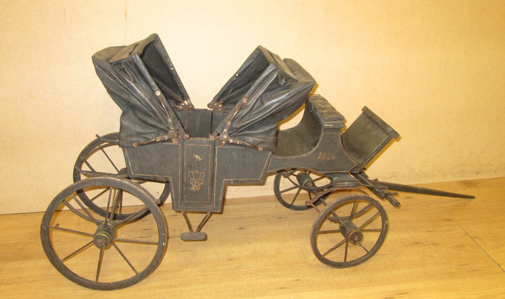 A Victorian-style landau carriage