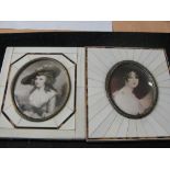 Two ivory picture frames