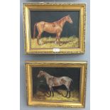 George Paice (British, 1854-1925):
A pair of oils on board depicting racehorses,