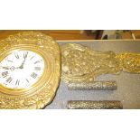 A French brass wall clock
