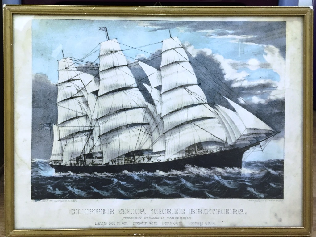 A pair of Currier & Ives colour lithographs depicting shipping scenes; - Image 2 of 2