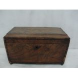 A 19th century mahogany tea caddy