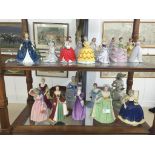 A collection of figurines to inc Royal Doulton examples