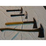 4 x vintage fireman`s axes