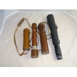 Four cased spotters' scopes