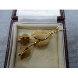 A 9ct floral brooch by ECCO