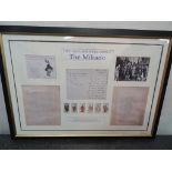 A framed montage: "D'oyly Carte Opera Company: Mikado" promotional case