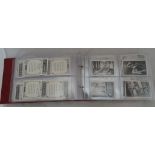 An album of photographic cigarette cards,