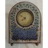 A micro-mosaic floral clock frame and clock