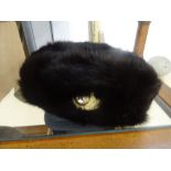 A Russian fur hat with badge