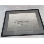 A framed and glazed Aviation photograph of biplanes