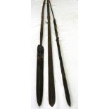 3 x 19th C Masai spears