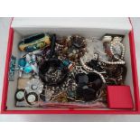 A box of costume jewellery