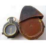 A cased WWI 1918 dated MK VIII Verners compass by E Koehn Geneve,