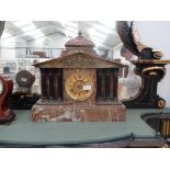 A 19th century marble mantel clock,
