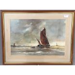 Howard (20th century): Two watercolour depicting ships on high seas,