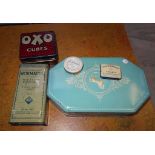 5 x vintage tins to inc Oxo