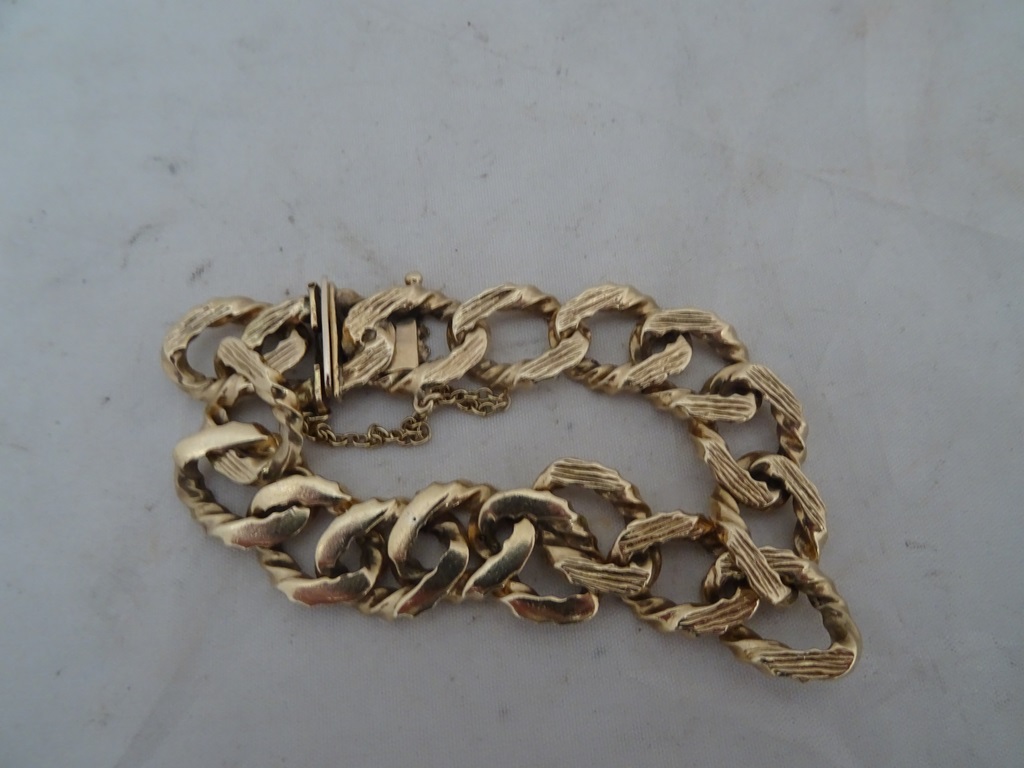 A gold bracelet