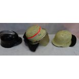 3 x vintage German Fire Brigade helmets