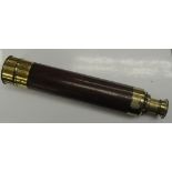 A Victorian 4-draw telescope with leather grip