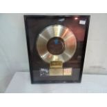 Quadrophenia Gold Disc and tape presented to Barry Fey