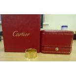 A cased Cartier Tank Francaise ring NS5117