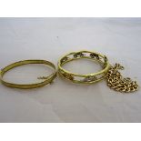 Three 9ct bangles