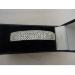 A 14k diamond set bracelet set with 140 brilliant cut diamonds,