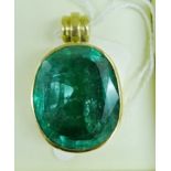 A large emerald, approx 45ct,