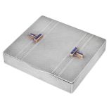 A Silver Cigarette Case made for the American Market by Dunhill, London,
