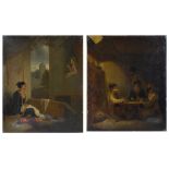 Continental School (19th century): A pair of oils on canvas depicting beggars in Orientalist