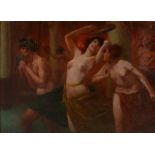German School (19th/20th century): A Bacchanale, oil on canvas, signed lower left,