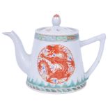 A Late 19th Century Chinese Teapot: Of conical form,
