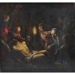 Italian School (16th/17th century): The Deposition of Christ, oil on canvas, H 70 x W 75 cm,