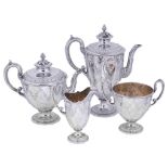 A Victorian Silver Four-Piece Tea and Coffee Service, by Elizabeth Eaton,