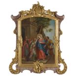 Continental School (17th/18th century): The Madonna in a landscape attended by figures,