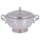 A William III silver Ecuelle and Cover: (Probably part of a toilet service), by Pierre Platel,