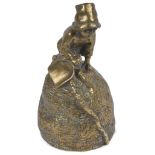Evgeny Alexandrovich Lanceray (1875-1946): A Russian bronze bell modelled as a young boy with a