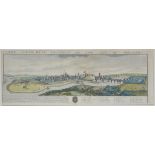 Samuel & Nathaniel Buck (British, 18th century): Four panoramic hand-coloured engravings,