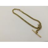 An 18ct gold Albert chain 67.