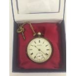 A hallmarked silver pocket watch