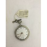 A 19th century silver pair cased pocket watch, by Stephen Simpson, Gibraltar,