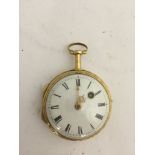 A 18th/19th century gold case pocket watch,