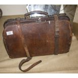 A vintage leather doctor's bag