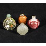 Four Chinese scent bottles