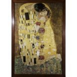 Gustav Klimt print 'The Kiss' 91cm x 60.5cm