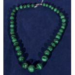 A string of malachite beads